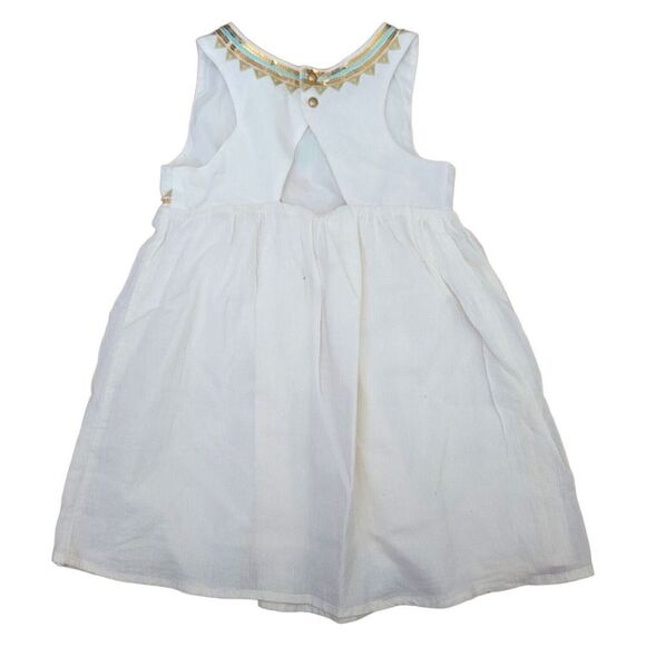 Aphorism Girls Ivory Sleeveless Dress Embroidered Bodice Sequin Details SZ 6X - Picture 2 of 10